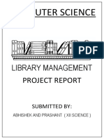 Computer Science: Library Management Project Report