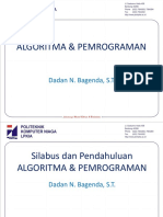 Sesi 1 - Pendahuluan Algoritma Dan Pemograman