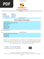 Basic Signal Operations