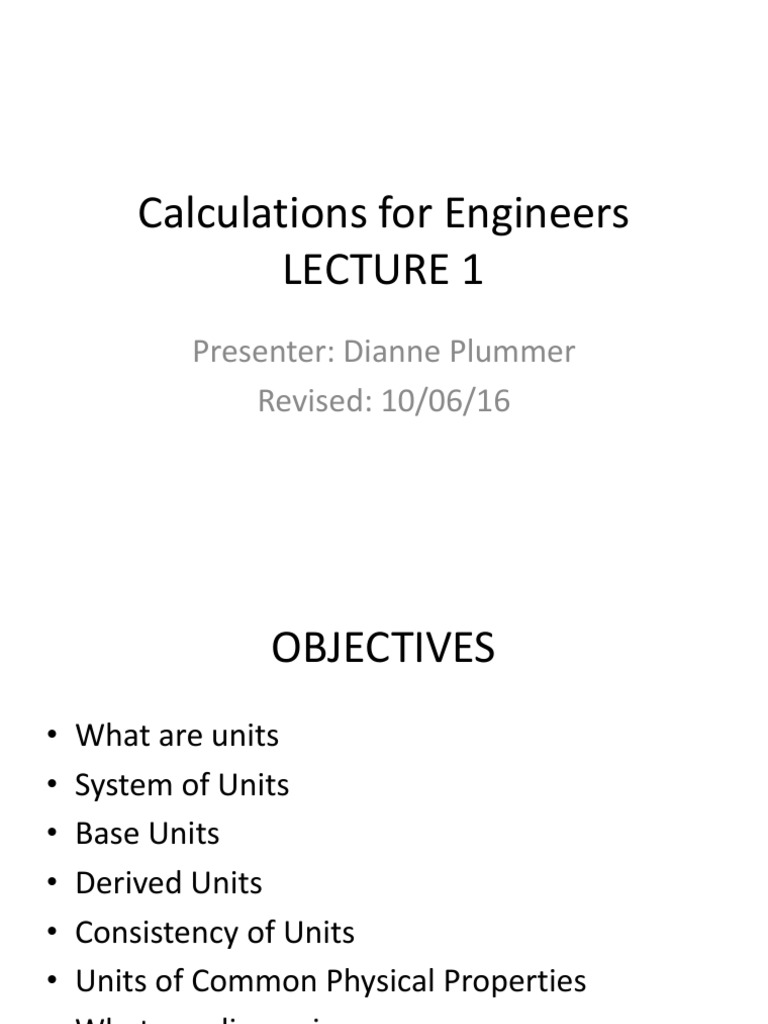 Engineer Calc | PDF | International System Of Units | Significant Figures