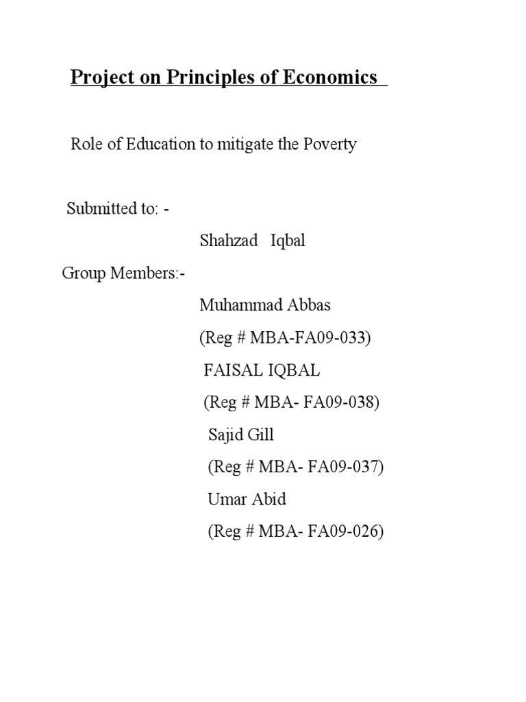 Education's Role in Poverty Reduction | PDF | Poverty | Poverty ...