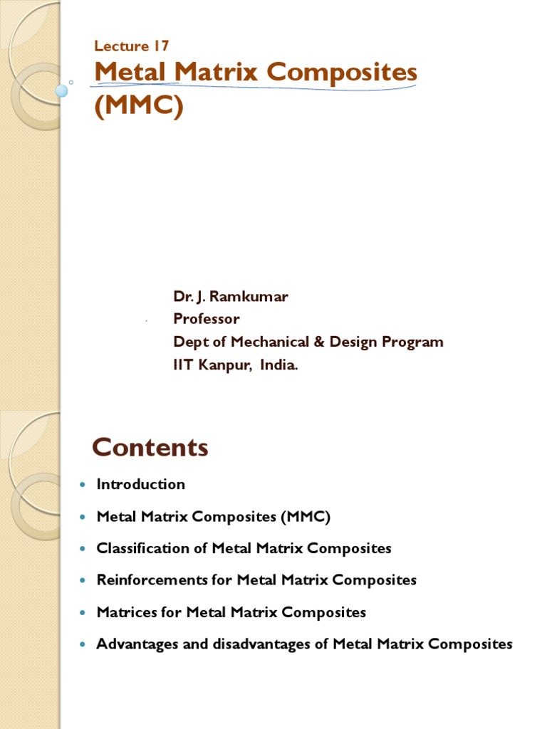 Metal Matrix Composites | PDF | Composite Material | Titanium