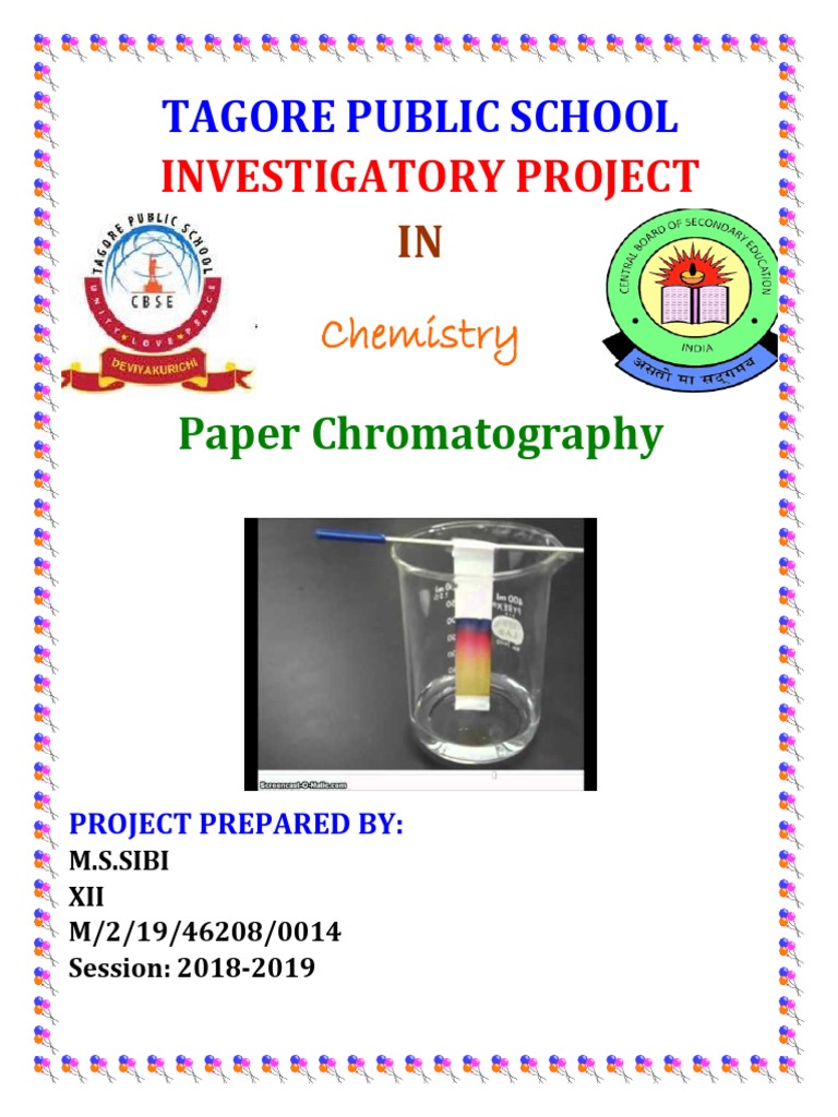 Paper Chromatography PDF Chromatography Ink