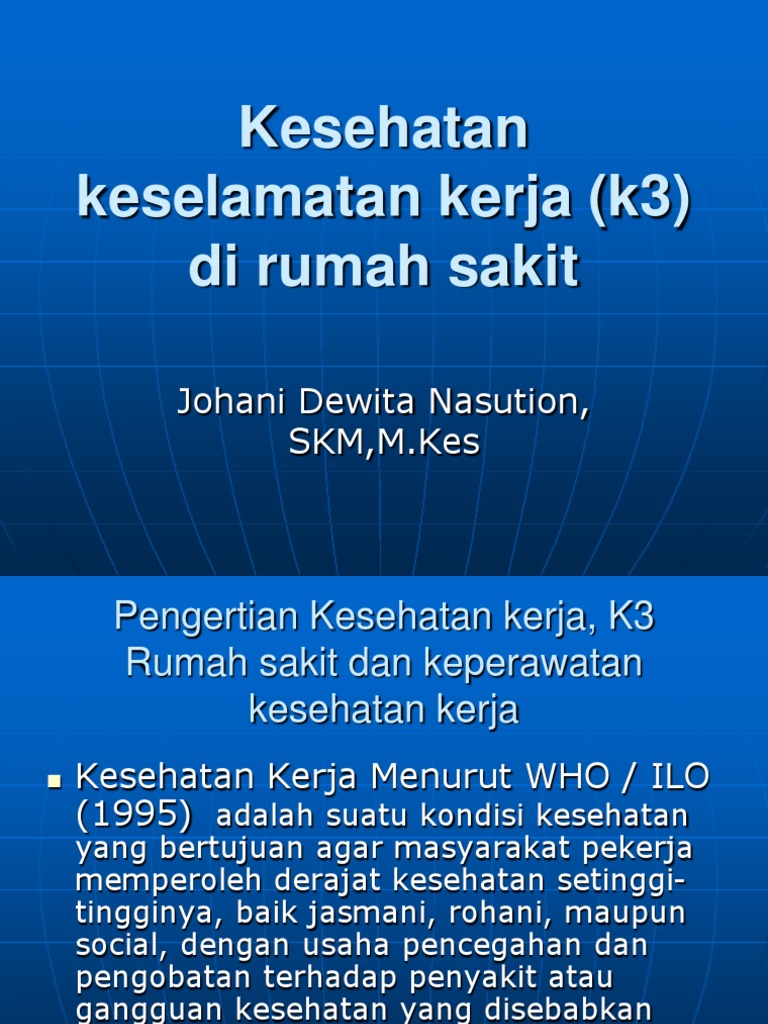 k3 Di Rumah Sakit | PDF