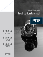 Canon LEGRIA FS46, FS405, FS406 Instruction Manual - FS46 - FS405 - FS406 - IM - P - EN PDF