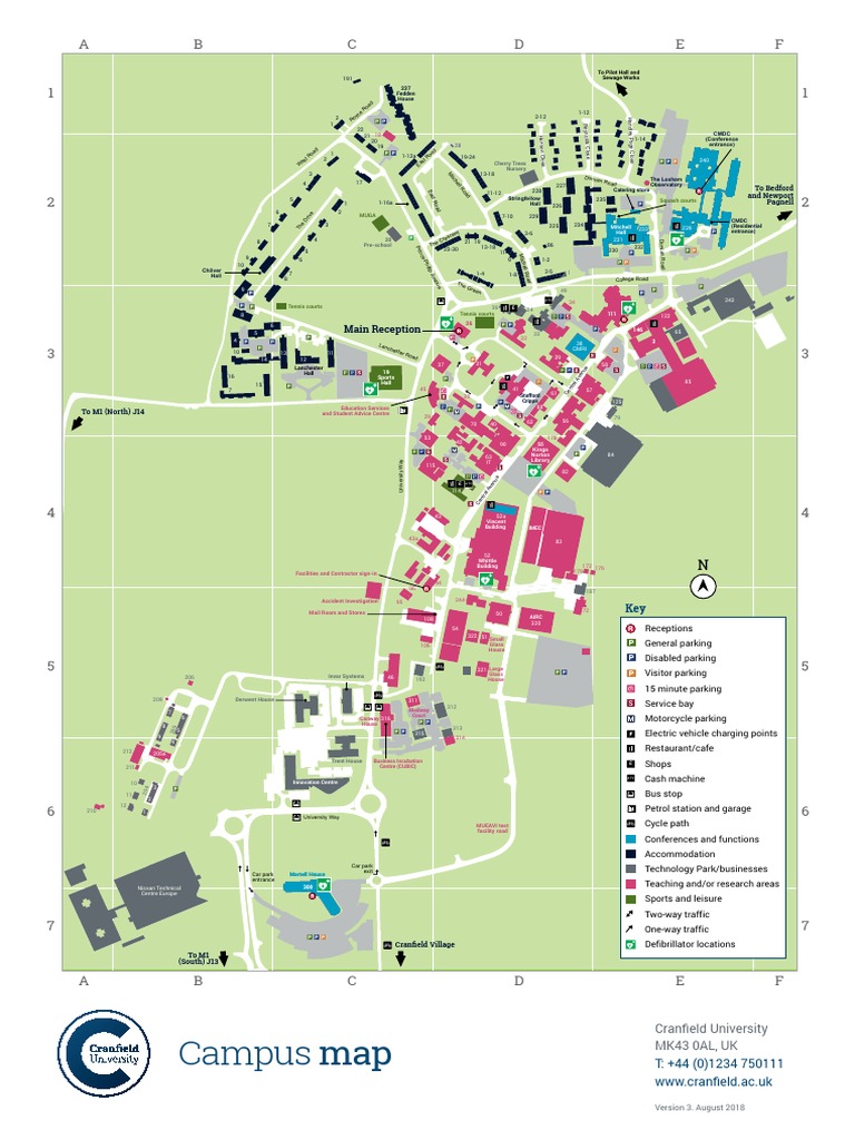 Cranfield University Campus Map