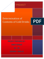 Determination of Contents of Cold Drinks