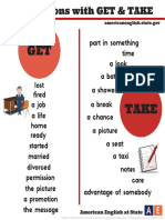Collocations With Get - Take