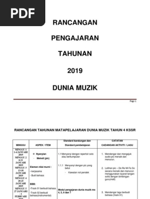 Rpt Dunia Muzik Kssr Tahun 4 2019 Pdf