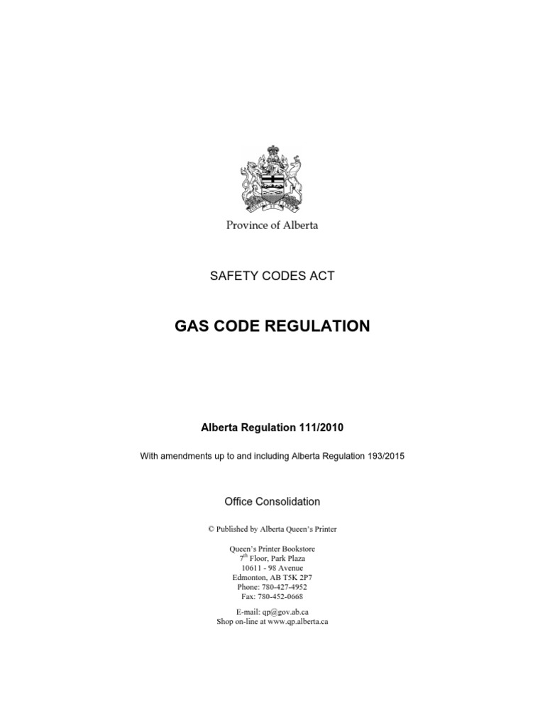 Gas Code Regulation PDF Building Code Propane