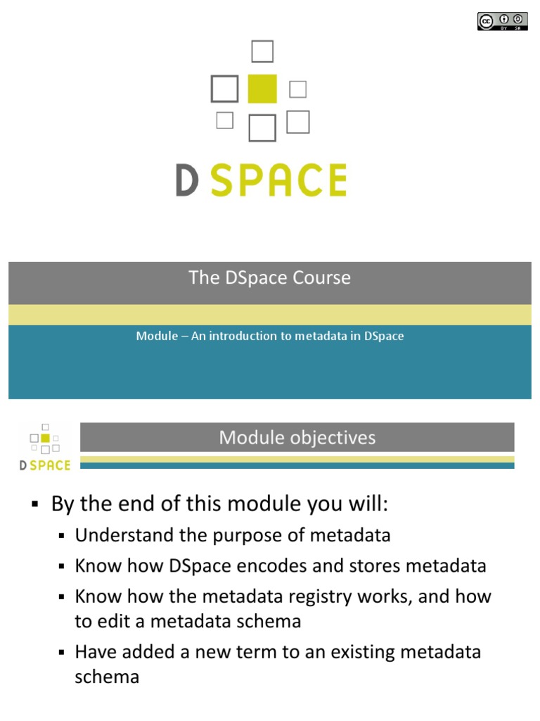 Introduction to DSpace Metadata | PDF | Metadata | Data