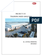 Training Need Analysis: Project On