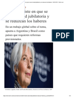 Fmi Insiste Suba Edad Jubilatoria Reduzcan Haberes