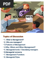 Principles OF Management: Presented By: Aniruddh Sharma