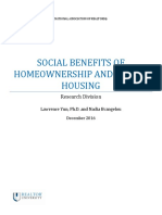Social Benefits of Homeownership and Stable Housing 2016