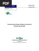 artigo sobre preparação de meio da Embrapa