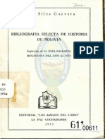Bibliografía selecta de Historia de Bolivia