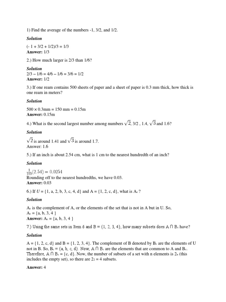 Answer Key Mtap | PDF | Triangle | Area