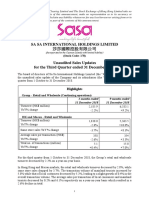 Sa Sa International Holdings Limited: (Stock Code: 178)