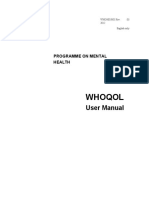 Whoqol: User Manual