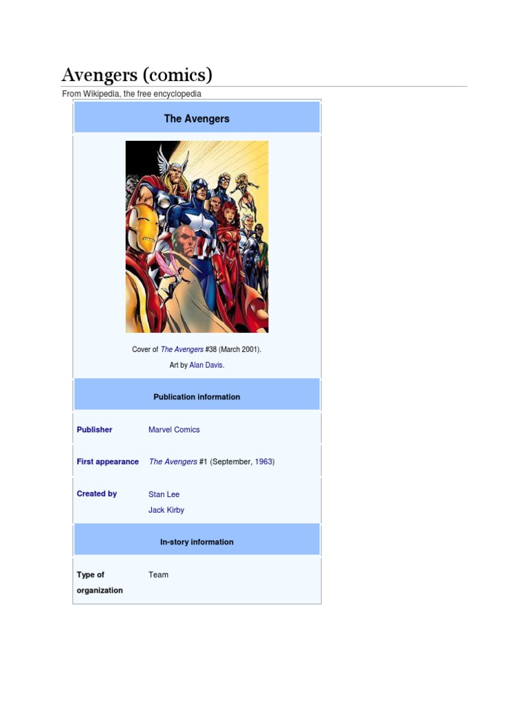 Avengers | PDF | Disney Franchises | Superheroes