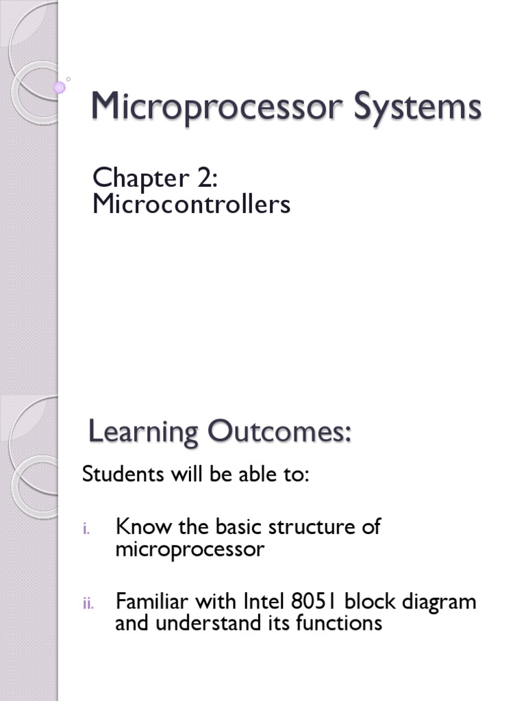 Microprocessor Systems: Microcontrollers | PDF | Microcontroller ...