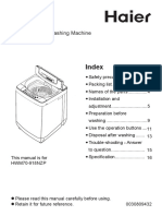 Index: User's Manual Fully Automatic Washing Machine