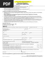 Structural Engineer Registration Application