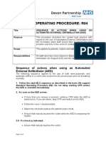Standard Operating Procedure: R04: Sequence of Actions When Using An Automated External Defibrillator (AED)