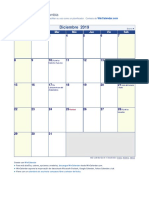 Calendario Diciembre 2019