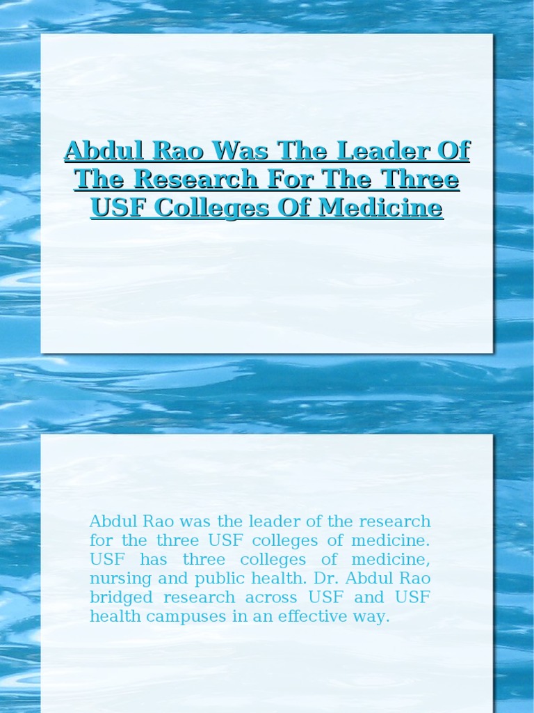 Abdul Rao - USF | PDF