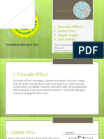 Founder Effect, Gene Flow, Seleksi Alam, Unit Seleksi