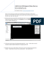 1. Tutorial AutoCAD Civil 3D Import Data Survey