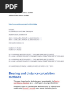 Bearing and Distance Calculation Methods