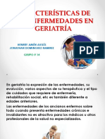 Características de Las Enfermedades en Geriatría: Henrry Amén Avilés Jonathan Dominguez Ramirez