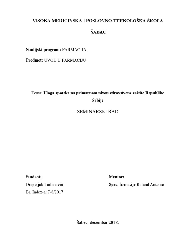Dragana Apoteke | PDF
