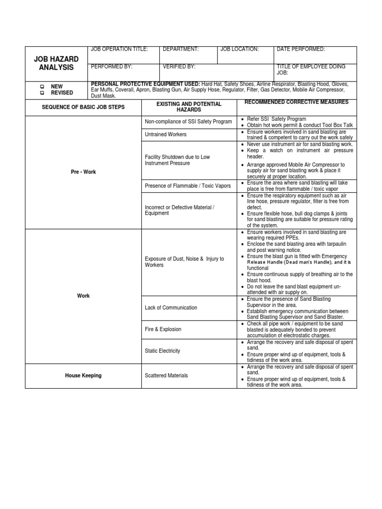 Sand Blasting PDF Personal Protective Equipment Safety
