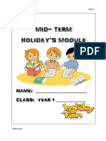 Holiday Module For English Year 1