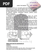 Clasp Design Principles for RPDs | PDF | Dentistry Branches | Tooth