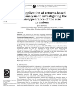 An Application of Returns-Based Style Analysis To Investigating The Disappearance of The Size Premium