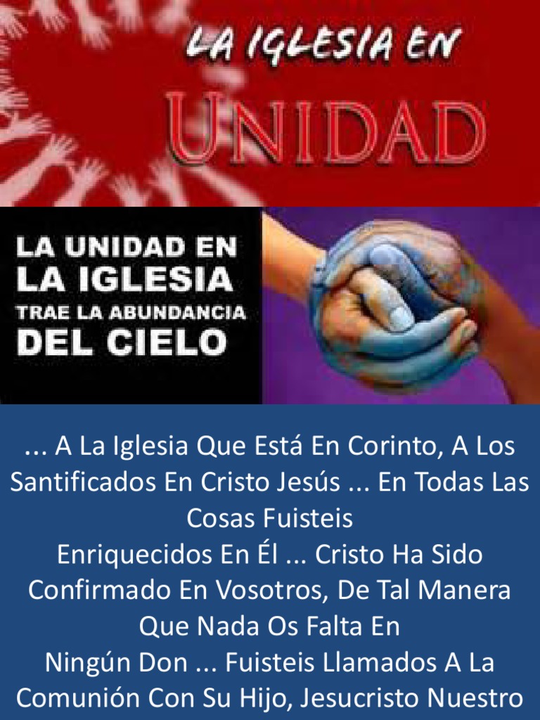 Unidad y Divisiones en la Iglesia de Corinto | PDF | Cristo (título ...