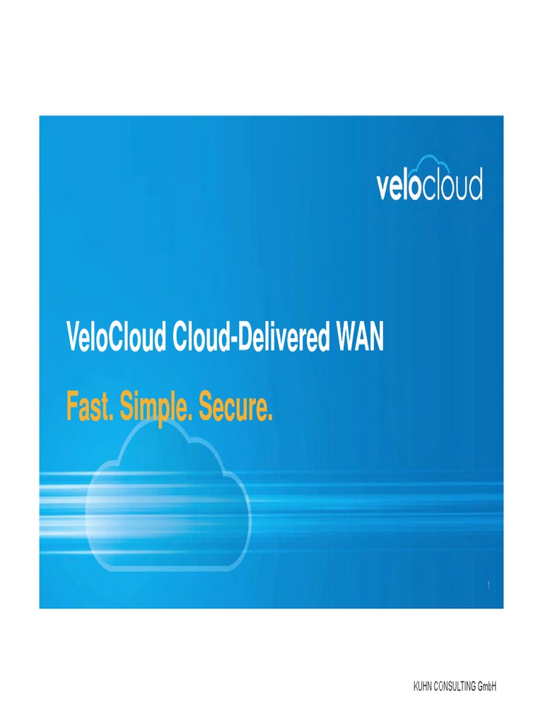 VeloCloud Cloud-Delivered WAN | PDF | Cloud Computing | Computer ...