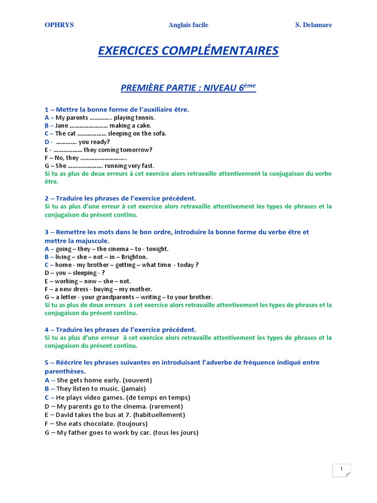 Exercice Sur Les Temps En Anglais English Book | PDF | Verbe | Conjugaison