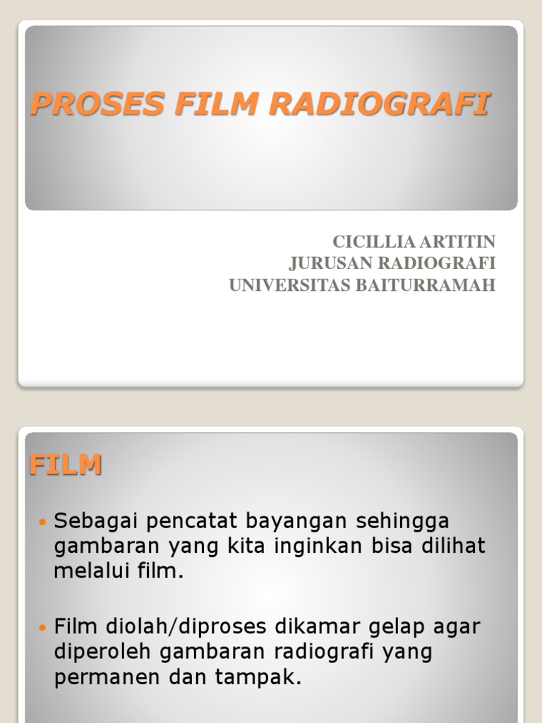 Proses dan Jenis Film Radiografi | PDF