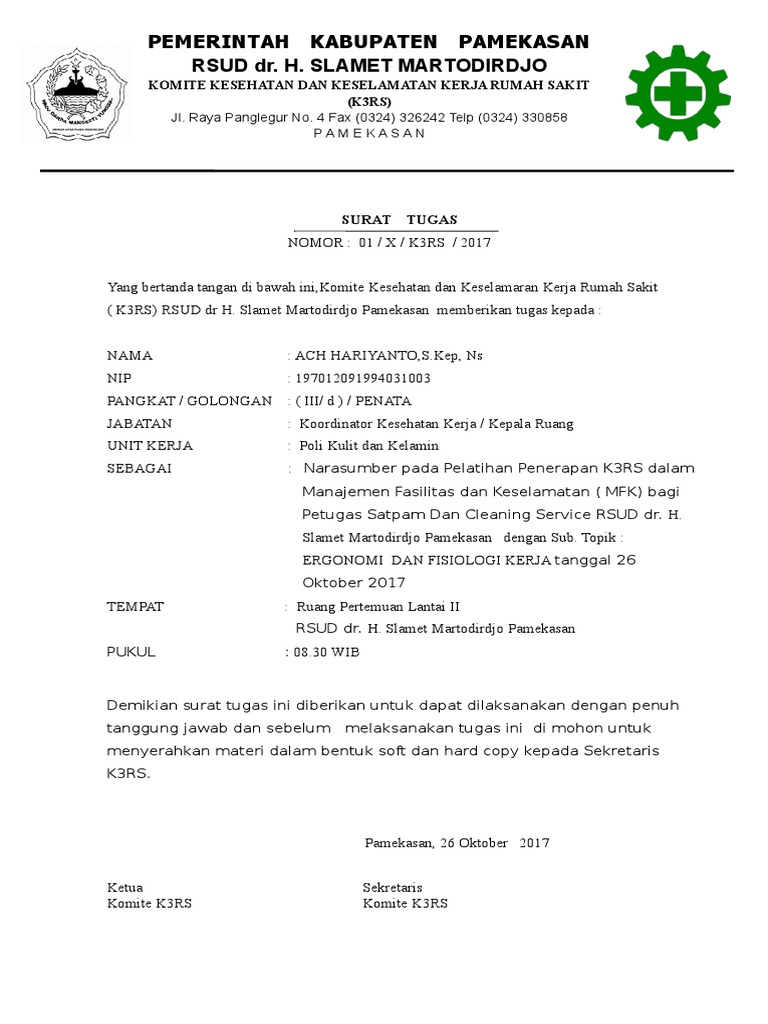Surat Tugas Narasumber Pdf