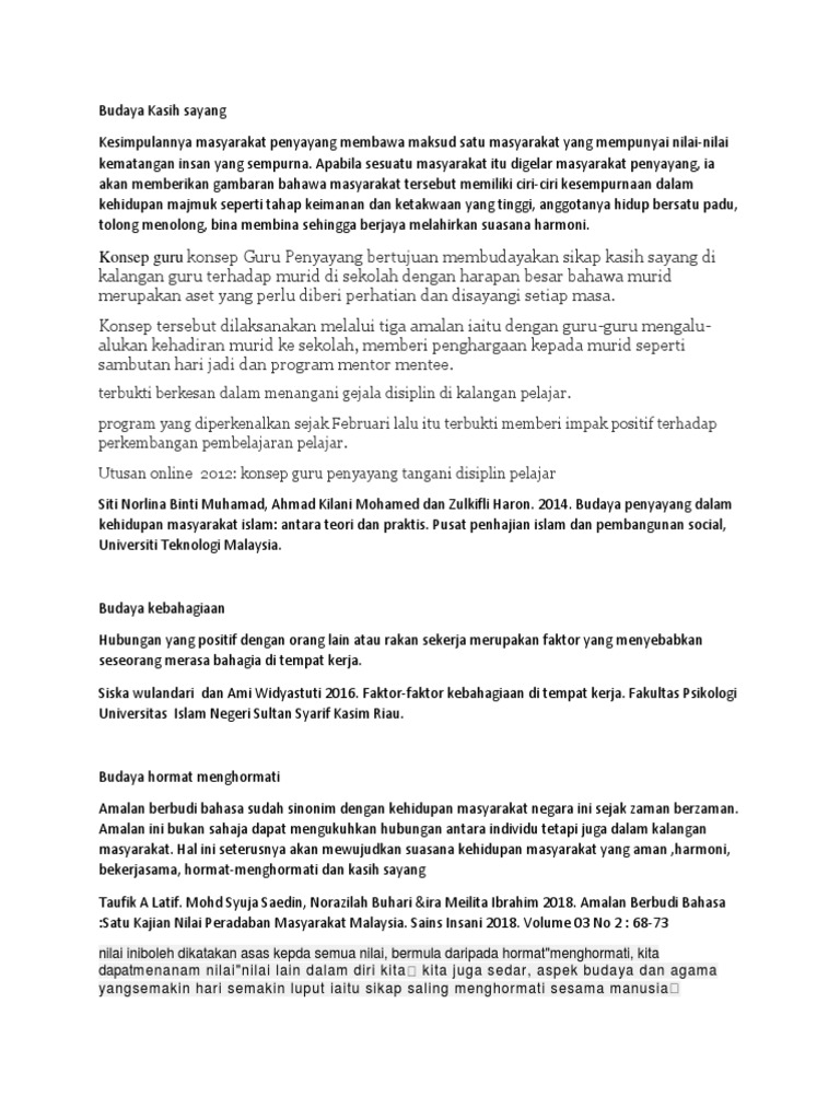 Budaya Kasih Sayang Pdf