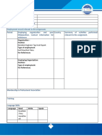 Employment Record Relevant To The Assignment:: Resident Engineer Top Level Expert Full Time/Part Time