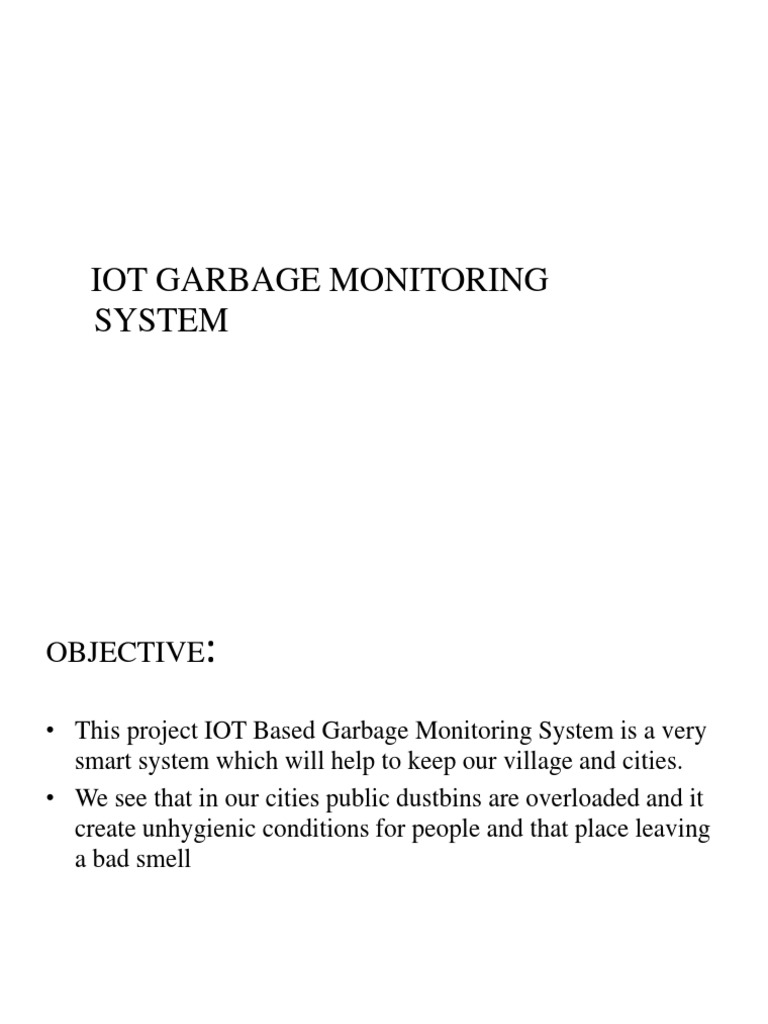 Iot Garbage Monitoring System | PDF | Internet Of Things | Geographic ...