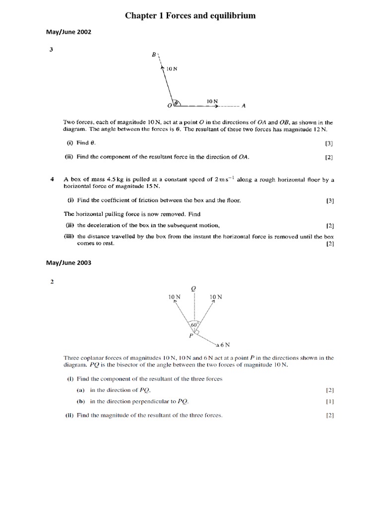 Forces and Equilibrium Overview | PDF