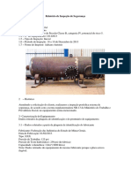 Relatório Inspeção Segurança Vaso Pressão